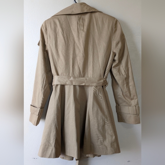 ASOS Classic Peplum Trench Open Wrap, Large Lapel, Gorgeous! Size 2 - Picture 6 of 6